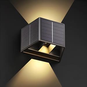 Letsleds Solar - LED Wandlamp - dagnacht sensor - schemerschakelaar - tot 12 uur branden