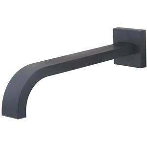 Wiesbaden Baduitloop - Vierkant - 25cm - 1/2inch - Mat Zwart