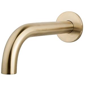 Wiesbaden Baduitloop - Rond - 20cm - 1/2inch - Geborsteld Messing