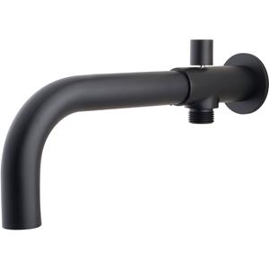 Wiesbaden Inbouw Baduitloop met Omstel - Rond - 23cm - Mat Zwart