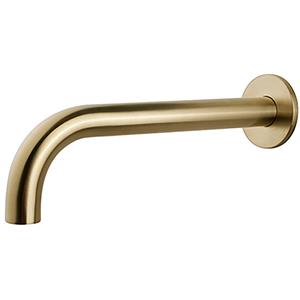 Wiesbaden Baduitloop - Rond - 30cm - 1/2inch - Geborsteld Messing