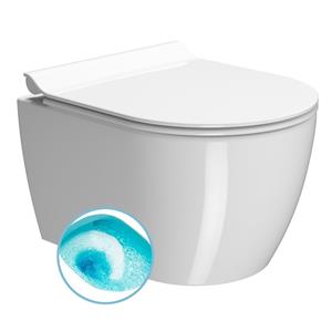 Sapho Wand Toilet Swirlflush  Pura 35x46 cm ExtraGlaze Wit
