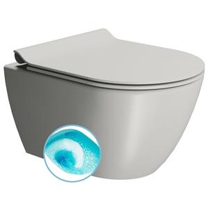 Sapho Wand Toilet Swirlflush  Pura 36x50 cm Mat Licht Grijs