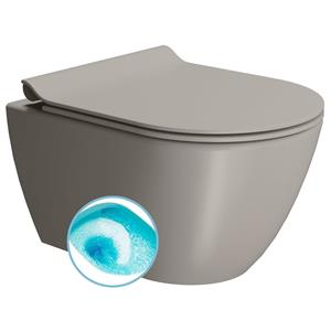Sapho Wand Toilet Swirlflush  Pura 36x50 cm Mat Grijs