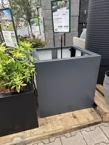 GLM plantenbak Casablanca met bodem grijs 60x60x60cm
