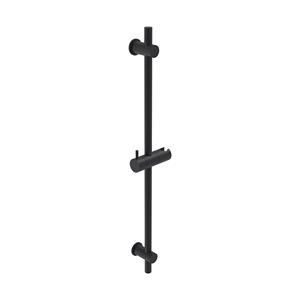 MAY Glijstang  70 cm Met Handdouchehouder Mat Zwart PED