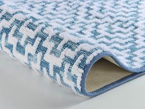 Kleine wolke badmat Botany, verschillende maten, van katoen, met hoog-laag-effect (50 x 60 cm, Blauw)