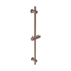 MAY Glijstang  70 cm Met Handdouchehouder Geborsteld Mat Koper PVD