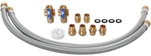 WATTS , OneFlow+, 2x flex 1000mm, 2x afsluitkraan klep, 1x rol afdicht, 4x EPDM, 2x nippel, 2x koppelling 3/4x15mm en 3/4x22mm knel