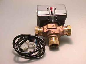HONEYWELL HOME Honeywell Verdeelafsluiter met motor, 24V-6VA, 6 sec., 22mm klemkoppeling, 1..95℃C, 2-punts, 6 sec., kvs 7,1