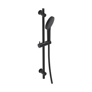 MAY Glijstangset  Met 3-Standen Handdouche, Doucheslang en Glijstang 70 cm Mat Zwart PED