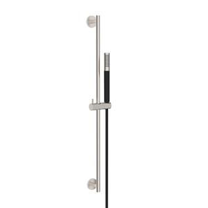 Wiesbaden Glijstangset  Remi Met Staafhanddouche 1 Stand 150 cm Geborsteld Staal/Mat Zwart
