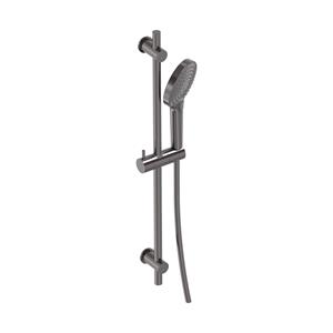 MAY Glijstangset  Met 3-Standen Handdouche, Doucheslang en Glijstang 70 cm Geborsteld Carbon Black PVD
