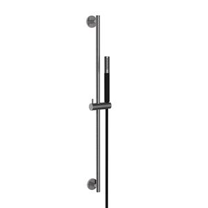 Boss & Wessing Glijstangset BWS Moran Met Staafhanddouche 1 Stand 150 cm Gunmetal/Mat Zwart