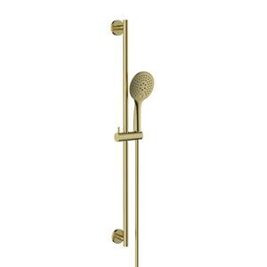 Boss & Wessing Glijstangset BWS Moran Met Handdouche 3 Standen 150 cm Geborsteld Messing