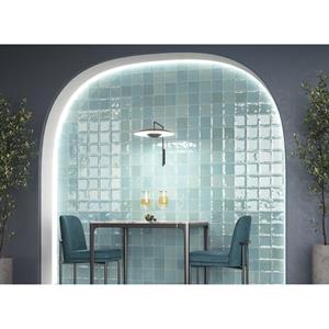 Praxis Wandtegel Zellige - Mint – Glanzend - 12x12 Cm – 8,5 Mm - 0,55 M²