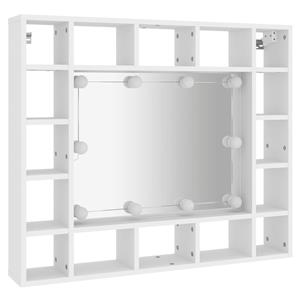 VidaXL Spiegelkast met LED-verlichting 91x15x76,5 cm wit