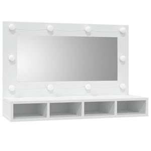 VidaXL Spiegelkast met LED-verlichting 90x31,5x62 cm wit