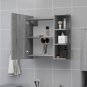 VidaXL Badkamerspiegelkast 62,5x20,5x64 cm bewerkt hout grijs sonoma