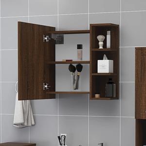 VidaXL Badkamerspiegelkast 62,5x20,5x64 cm bewerkt hout bruineiken