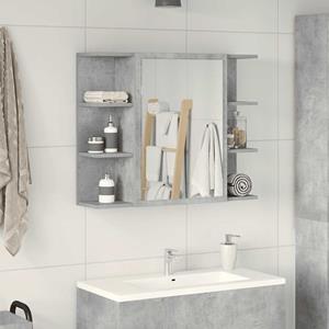 VidaXL Badkamerspiegelkast 80x20,5x64 cm bewerkt hout betongrijs
