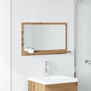 VidaXL Badkamerspiegelkast 60x11x37 cm bewerkt hout artisanaal eiken