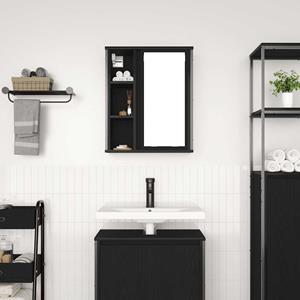 VidaXL Badkamerwandkast met spiegel 50x21x60 cm eikenkleurig