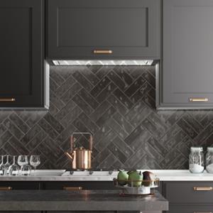 BESTILE Wandtegel nolita negro 6,5x20 cm