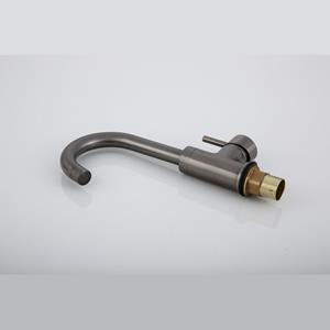 Aquasplash Wastafelkraan  Iron met Draaibare Uitloop Gunmetal 