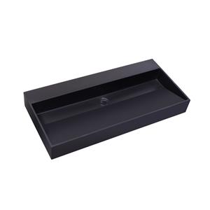 Sanilux Wastafel  Quartz Trend 100x47x12 cm Mat Zwart 