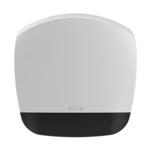Katrin Toiletpapierdispenser Gigant L voor jumborollen; 34.2x35.6x4.9 cm (BxHxD); zwart/wit