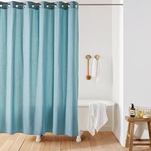 LA REDOUTE INTERIEURS Effen douchegordijn met canvas aspect SCENARIO