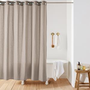LA REDOUTE INTERIEURS Effen douchegordijn met canvas aspect SCENARIO