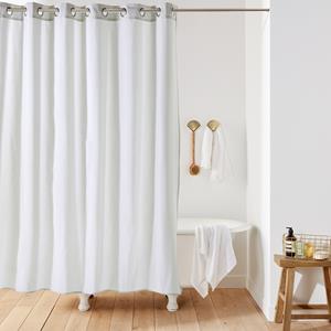 LA REDOUTE INTERIEURS Effen douchegordijn met canvas aspect SCENARIO
