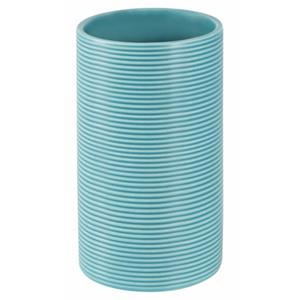 SPIRELLA Beker Tube Ribbed Aqua Blauw