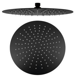 Sapho Slim hoofddouche 30 cm zwart mat