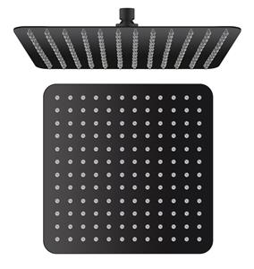 Sapho Slim vierkante douchekop 30x30cm zwart mat