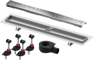 Tece drainline Douchegootset 900 Mm, Met Twee Afvoeren En Designgoot ''Basic''
