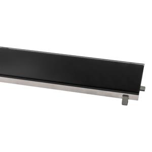 Creavit Aloni Glasrooster Douchegoot Zwart 70cm