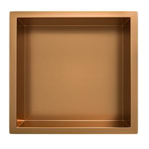 Sanifun Demir inbouwnis 300 x 300 x 70 geborsteld brons koper