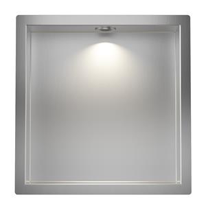 Sanifun Demir inbouwnis met LED 30 x 30 x 7 RVS