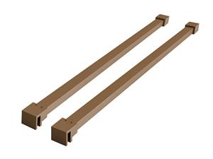Sanifun Elenor set stabilisatiestangen 120 cm voor vrijstaande inloopdouches geborsteld brons koper.