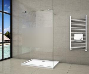 Sanexo Inloopdouche Vrijstaand Chrysant 120x200 8mm Semi Gesatineerd Glas Antikalk Chroom