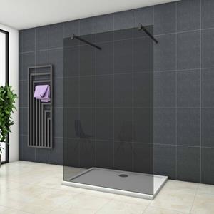 Sanexo Inloopdouche Vrijstaand Black Dahlia 80x200 8mm Rookglas Antikalk Mat Zwart