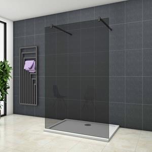 Sanexo Inloopdouche Vrijstaand Black Dahlia 90x200 8mm Rookglas Antikalk Mat Zwart