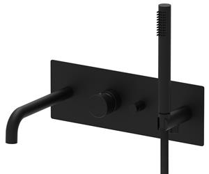 Paffoni Jo inbouw badkraan met handdouche zwart mat