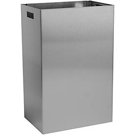 Afvalbak, 22 l, B 271 x D 178 x H 477 mm, RVS