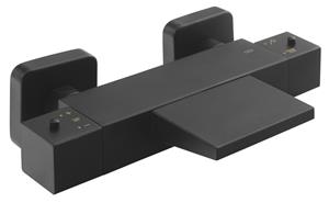 Sapho Dimy thermostatische waterval badkraan zwart mat