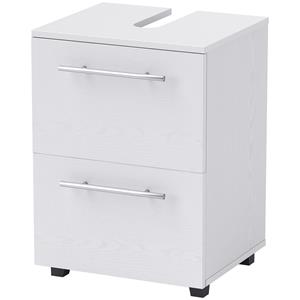HOMCOM Badkamerkast, Wasbakkastje met Lade, Compact, Spaanplaat, Wit