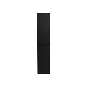 Boss & Wessing Badmeubelkast BWS Pepper Hoge Kast Greeploos 2 Deuren 145x30x30 cm Mat Zwart